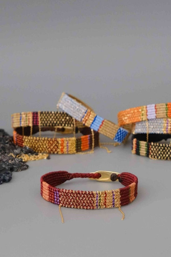 Load image into Gallery viewer, Loom woven bracelet #126
