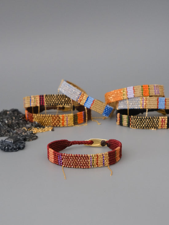 Load image into Gallery viewer, Loom woven bracelet #075
