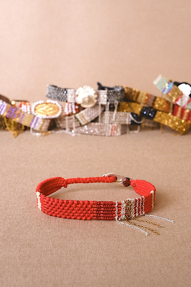 Loom woven bracelet #013