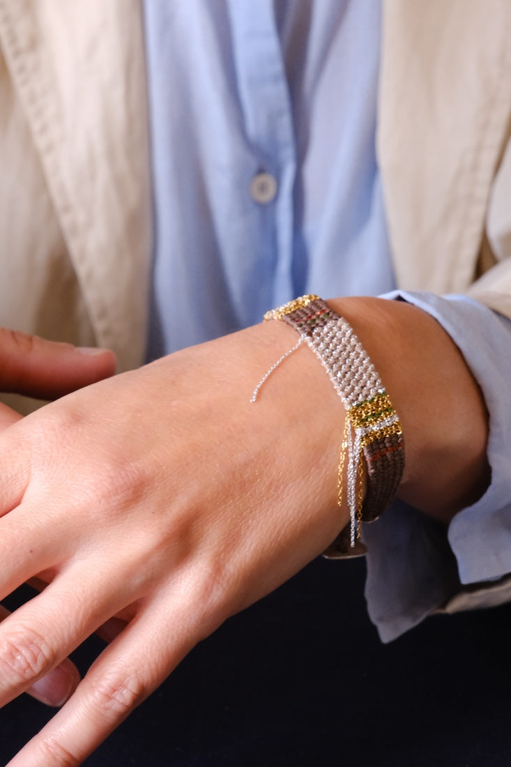 Loom woven bracelet #136