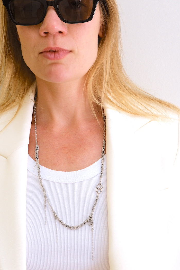 Hand crochet chains for sunglasses that double as a necklace