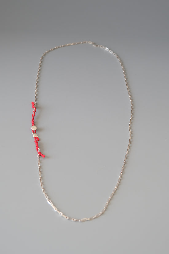 Load image into Gallery viewer, Red thread necklace
