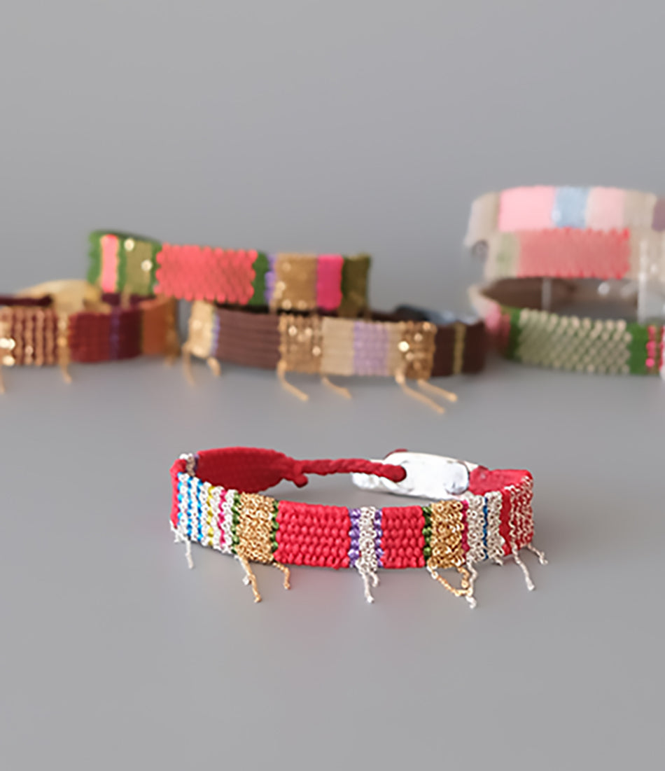 Load image into Gallery viewer, Loom woven bracelet #004
